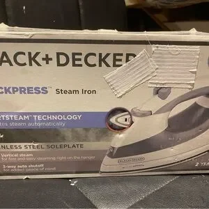 Black & Decker | Other | Black Decker Xpress Steam Iron Black And White ...